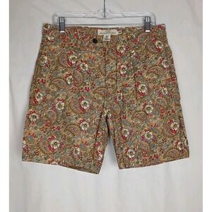 H&M LOGG Men's Paisley 100% Cotton POCKETS Chino‎ Shorts Sz 32